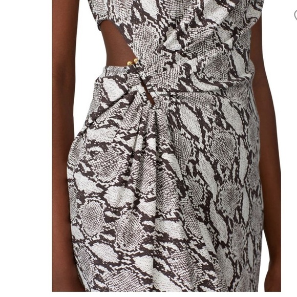 A. L.C.
Beale Snakeskin Print Cutout Midi Dress size 14 - Picture 3 of 12